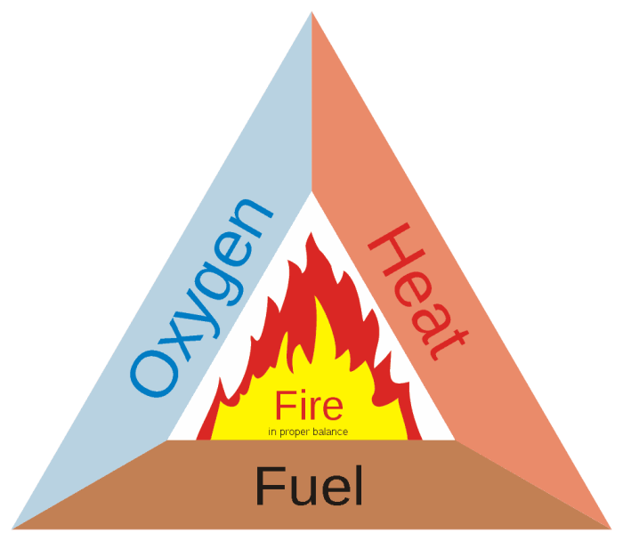 Triangulo del fuego y sus componentes