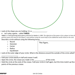 Geometry unit 10 circles quiz 10-1 answers