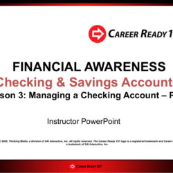 Choosing and balancing a checking account reading quiz